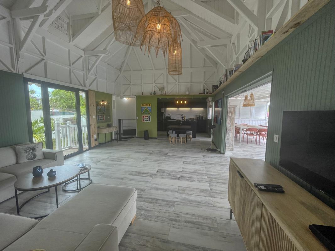 18.Location villa piscine vue mer Saint François  Guadeloupe_Salon
